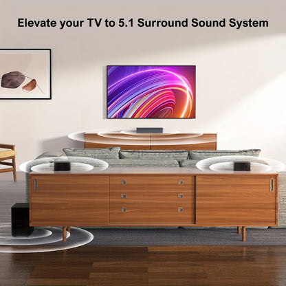 ULTIMEA Poseidon M3T 5.1 Surround Sound Bar with Wireless Subwoofer & Rear Speakers, 350W Home Theater Soundbar