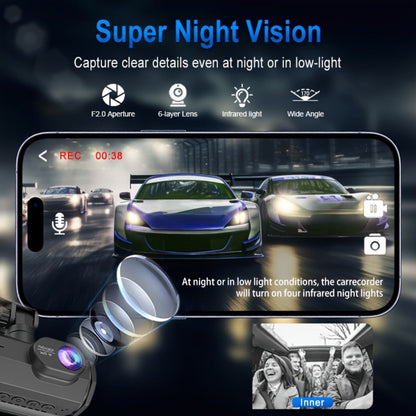 1080P-Labeled Dash Camera with Two- or Three-Lens Options, Screen and Optional WiFi or 32GB Card