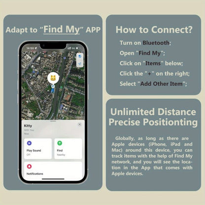 Pet GPS Tracking Collar Dual-System Smart Positioning, Anti-Lost Adjustable Collar Tracker for Cats Dogs & Puppies