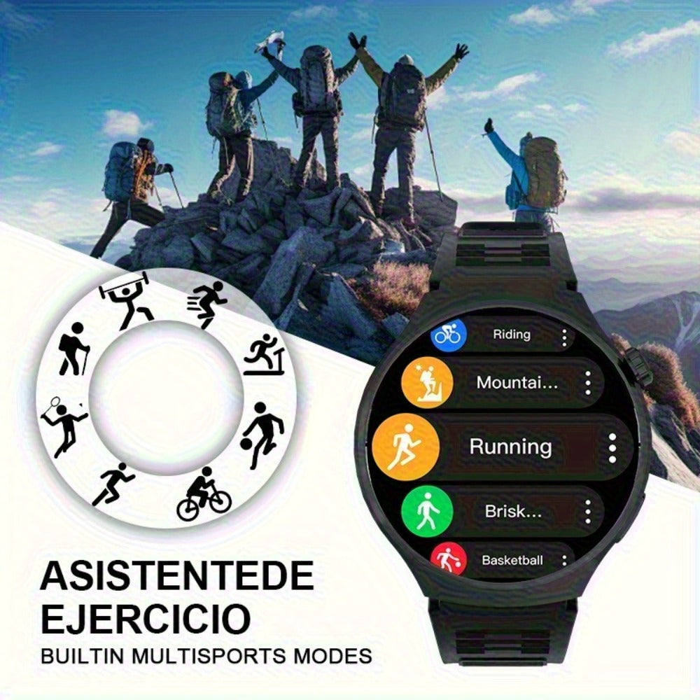 Smartwatch Round 2.01" Extra Large Screen with Wireless Calling, 100+ Sport Modes, Sleep and Heart Rate Readouts, Built-in Games Weather