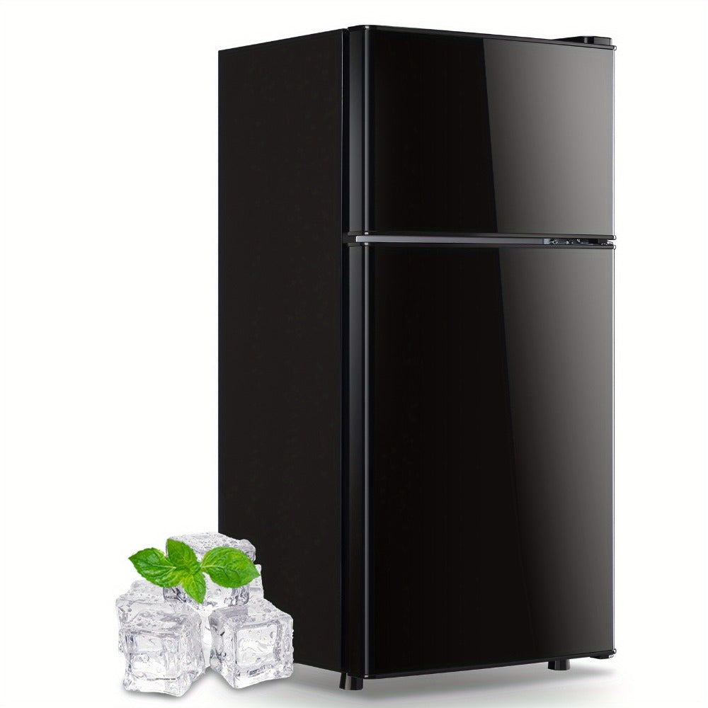 Mini Refrigerator with Freezer, 2.4 Cu Ft Double Door Small Fridge with Removable Shelves & Adjustable Feet