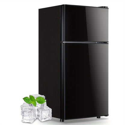 Mini Refrigerator with Freezer, 2.4 Cu Ft Double Door Small Fridge with Removable Shelves & Adjustable Feet