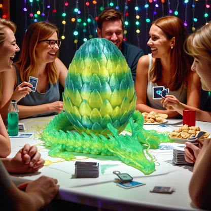 Dragon Egg Gift Set 3D Printed, 7.09in Scaled Egg + 23.62in Large Dragon with the Listed Color, Size or Set Options for Everyday Use