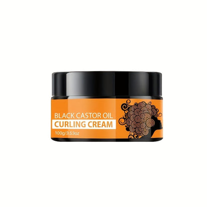 Castor Oil Curl Defining Cream 2-Pack, Deep Moisture Curl Styler with Rosemary & Coconut Oil, Frizz Control