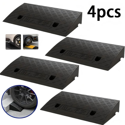 Curb Ramp Plastic Portable for Car SUV Motorcycle Bike Wheelchair Scooter Driveway Sidewalk for Entryways, Bedrooms and Living Spaces