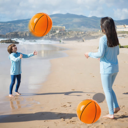 Inflatable Basketball Beach Ball 8 Pack 12 Inch for Birthday Party Decorations Pool Favors Goodie Bag Stuffers
