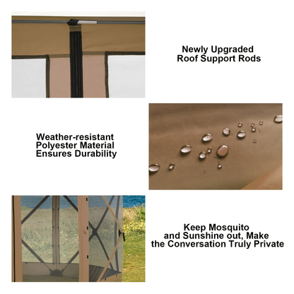 Pop-Up Canopy Tent 15ft Mosquito Net Screen House UV50+ for Garden, Yard and Pest Management