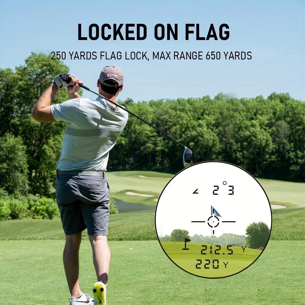 Multi-Function Golf Rangefinder 650 Yards | Golf Mode, Slope Compensation, Speed, Height & Horizontal Distance Measurement