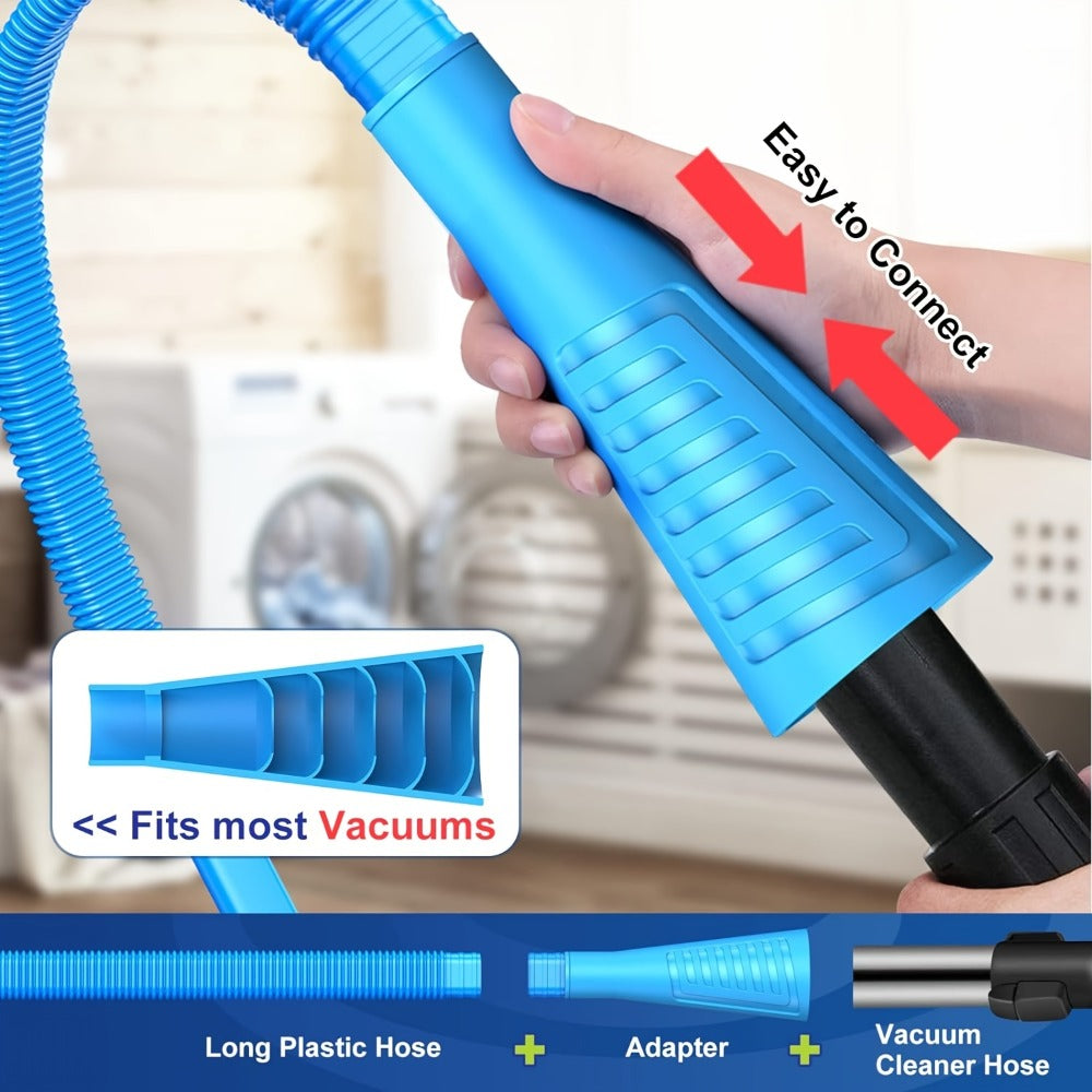 Dryer Vent Cleaner Kit 2pcs Vacuum Hose Attachment Replacement Parts Lint Trap Brush Flexible for Entryways, Bedrooms and Living Spaces