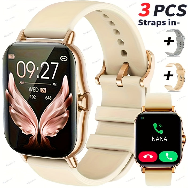 Smartwatch 1.83 Inch Fitness Tracker with Dual TPU Straps, Calling and Multi-Sport Records