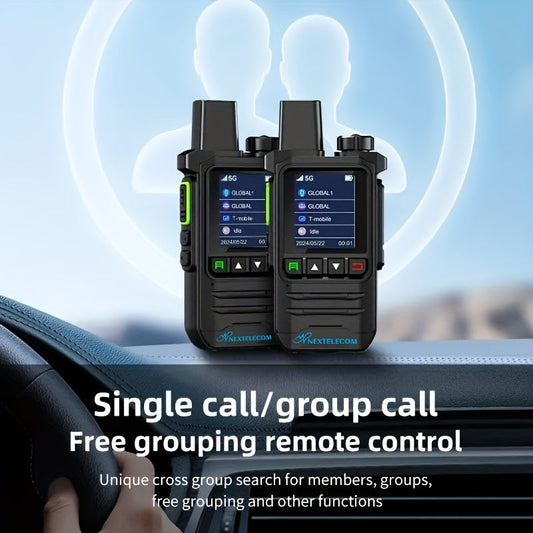 K6 Long Range Walkie Talkies 2 Pack with SIM Cards – 5G Two-Way Radio Set, Ultra-Long Battery Life, Extended Range Two-Way Communication