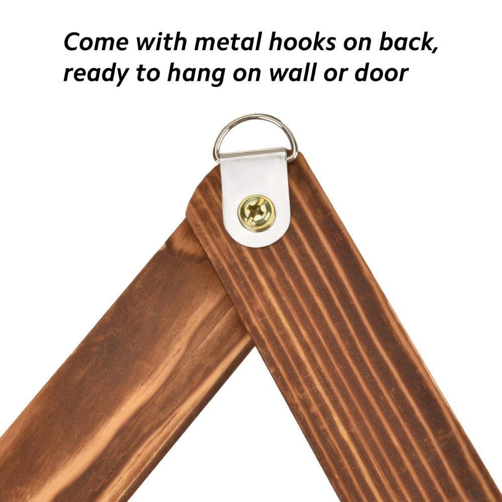 Wall Hat Rack Expandable Wood Accordion Hanger – 13 Hooks for Baseball Caps Coats Scarves Jewelry, Vintage Entryway Hallway Organizer