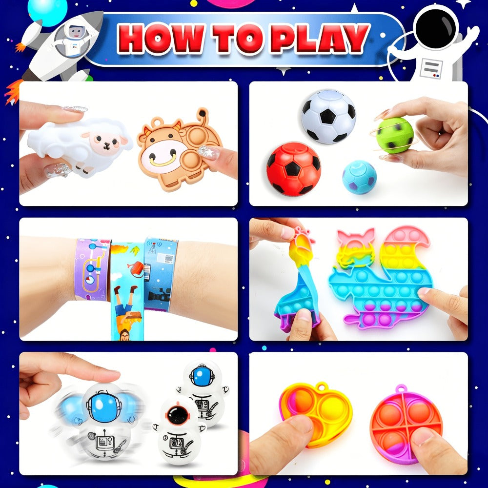 Party Favors Mixed Novelty and Fidget Assortment, 600-Piece Multicolor Set for Large Events