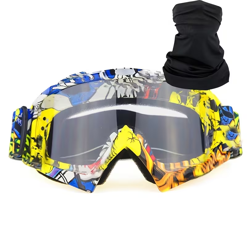 Thirty-Style NAFEIB Ski Goggle and Matching Headwear Set with Mirrored, Clear, Silver and Gray Lens Options