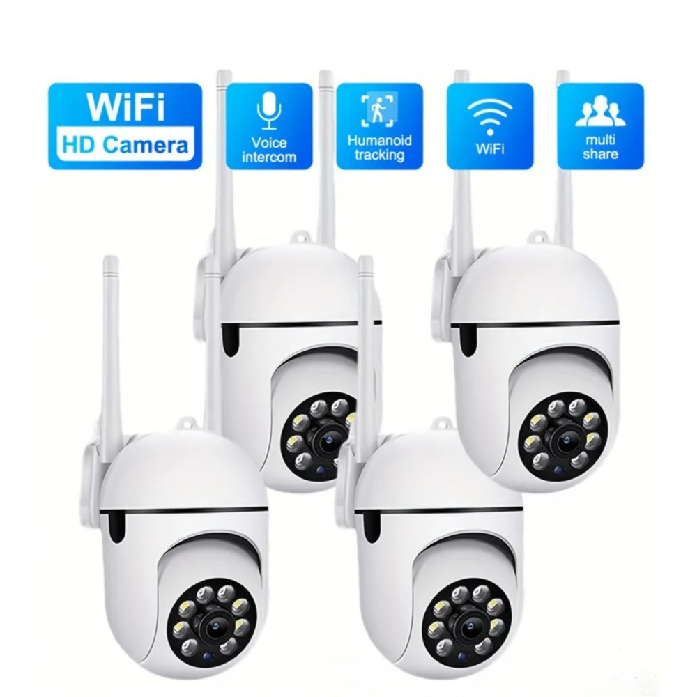Security Camera 1080P Dome Four-Pack with Dual-Band WiFi, 360 PTZ, Motion Tracking and Two-Way Audio