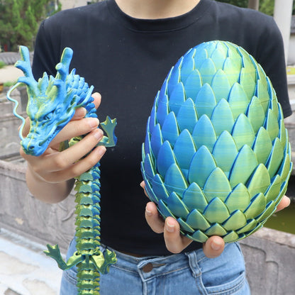 Dragon Egg Gift Set 3D Printed, 7.09in Scaled Egg + 23.62in Large Dragon with the Listed Color, Size or Set Options for Everyday Use