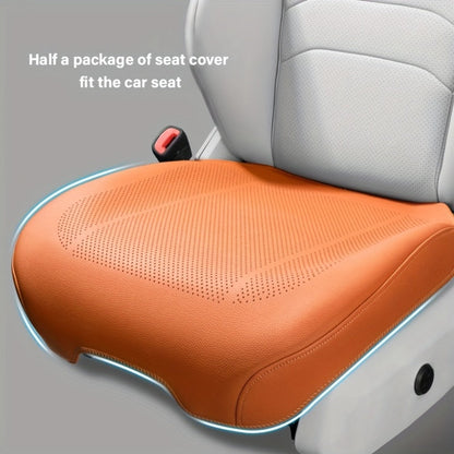 Perforated Car Seat Cushion Single Pad with 45 x 55cm Size and Black, White, Orange or Brown Color Options