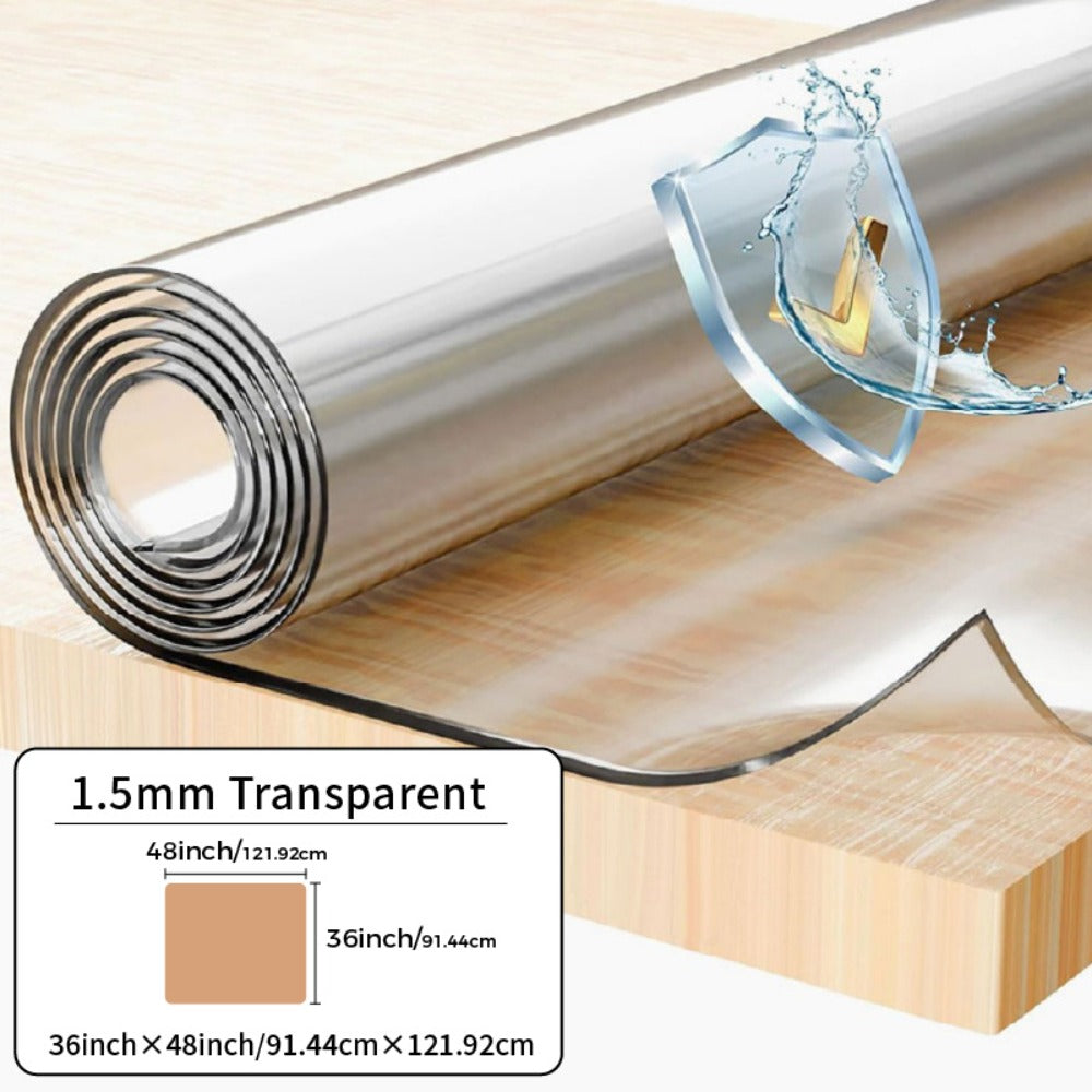 Tablecloth Clear PVC Protector in 1.5mm Thickness with 35 Rectangle and Square Size Options
