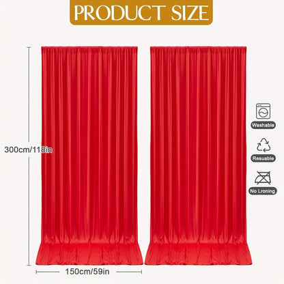 Photography Backdrop 4-Pack 5x10ft Polyester Spandex Background Cloth | Wrinkle-Resistant, Soft & Smooth with Pole Pockets | Wedding