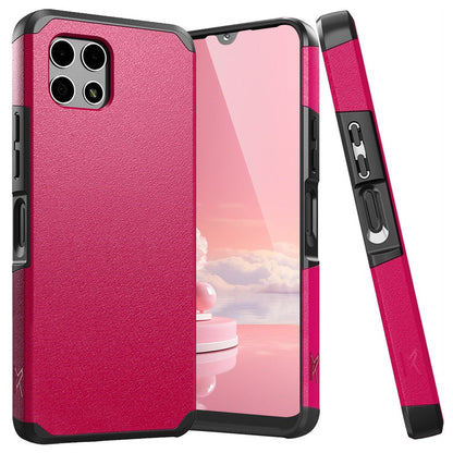 Phone Case Dual-Layer PC and TPU Cover for T-Mobile Revvl 7 5G in Red, Purple, Pink, Black, Gray or Blue