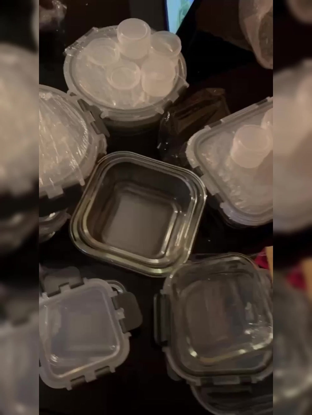 Food Storage Containers 24-Piece Gray Glass Set with 12 Boxes, 12 Matching Lids and Flip-Top Seals
