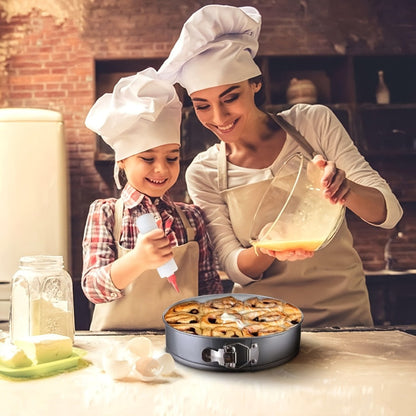 Removable Bottom Cake Pan Set, Nonstick Carbon Steel Round & Heart Shaped Springform Baking Pans