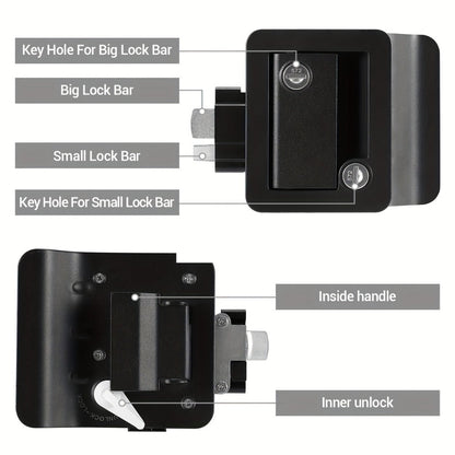 RV Door Lock Replacement – Travel Trailer Entry Door Lock with Deadbolt, Fits 2-3/4" x 3-3/4" Hole, 1-1/4" to 1-1/2" Door Thickness