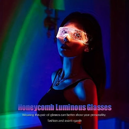 LED Visor Glasses Cyberpunk Futuristic Glow 7 Colors 5 Modes with the Listed Color, Size or Set Options for Everyday Use