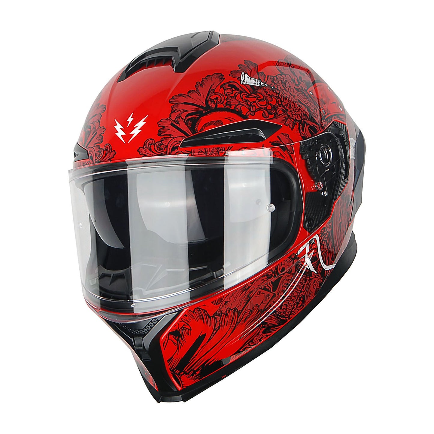 Motorcycle Helmet Full-Face Dual-Visor Shell with Clear Outer Shield, Smoked Inner Visor, Nine Colors and S-XL Sizes