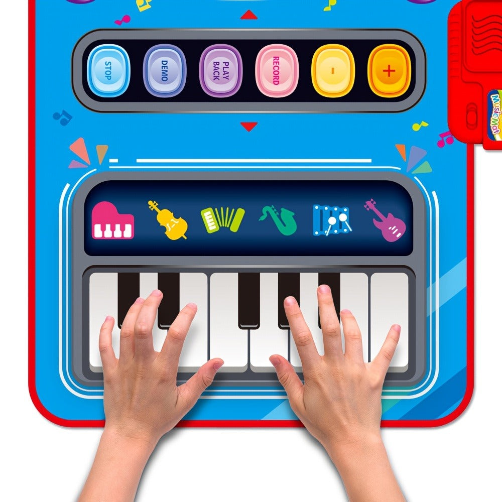 Kids Electronic Drum Music Mat, Multifunctional Musical Toy for Skill Development & Family Bonding