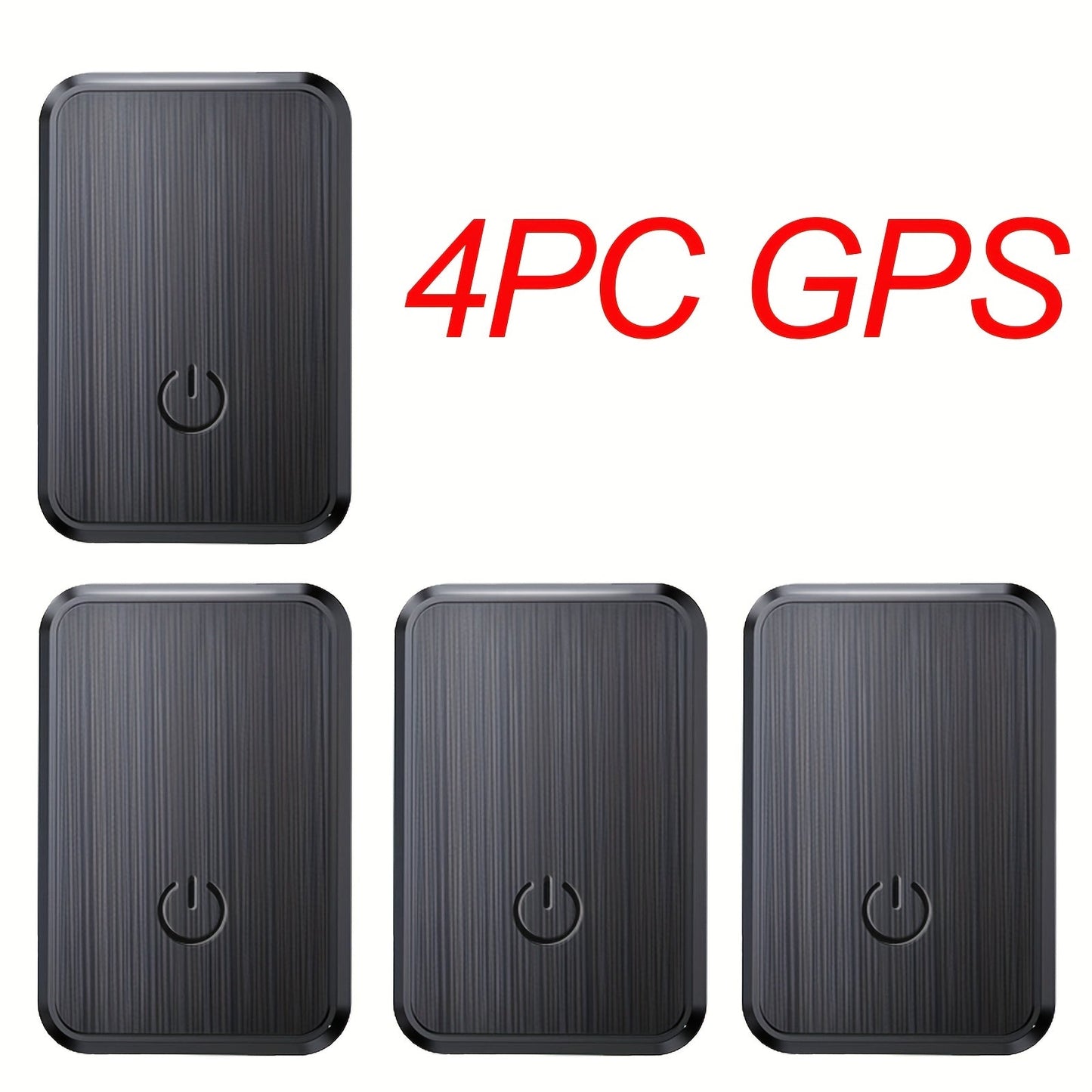 Black Rectangular GF08-Labeled Tracker Device Sets in 2, 3, 4, 5 or 6-Piece Checkout Options