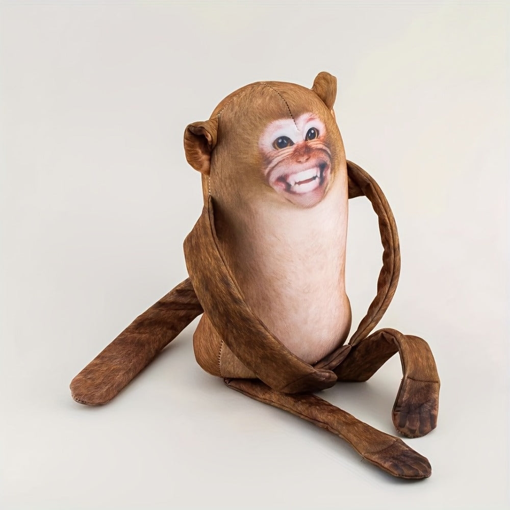 Magnetic Monkey Plush Toy 9.8 Inch, Funny Hanging Fridge Magnet Stuffed Animal Mischief Monkey for Office Home Kitchen Locker Decor