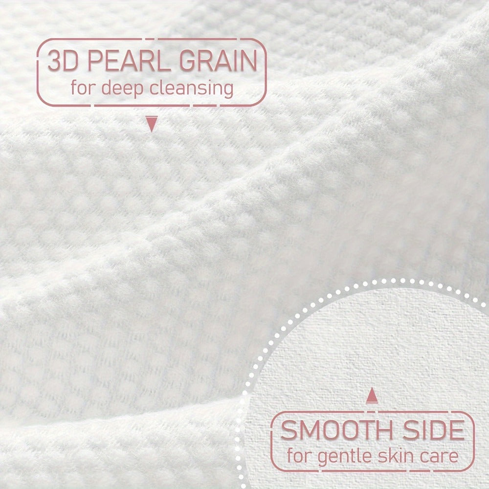 Disposable Cotton Face Towels 100% Pure Extra Thick Soft 10x12 Inch One Time Use Cleansing Towel, for an Everyday Personal Care Routine