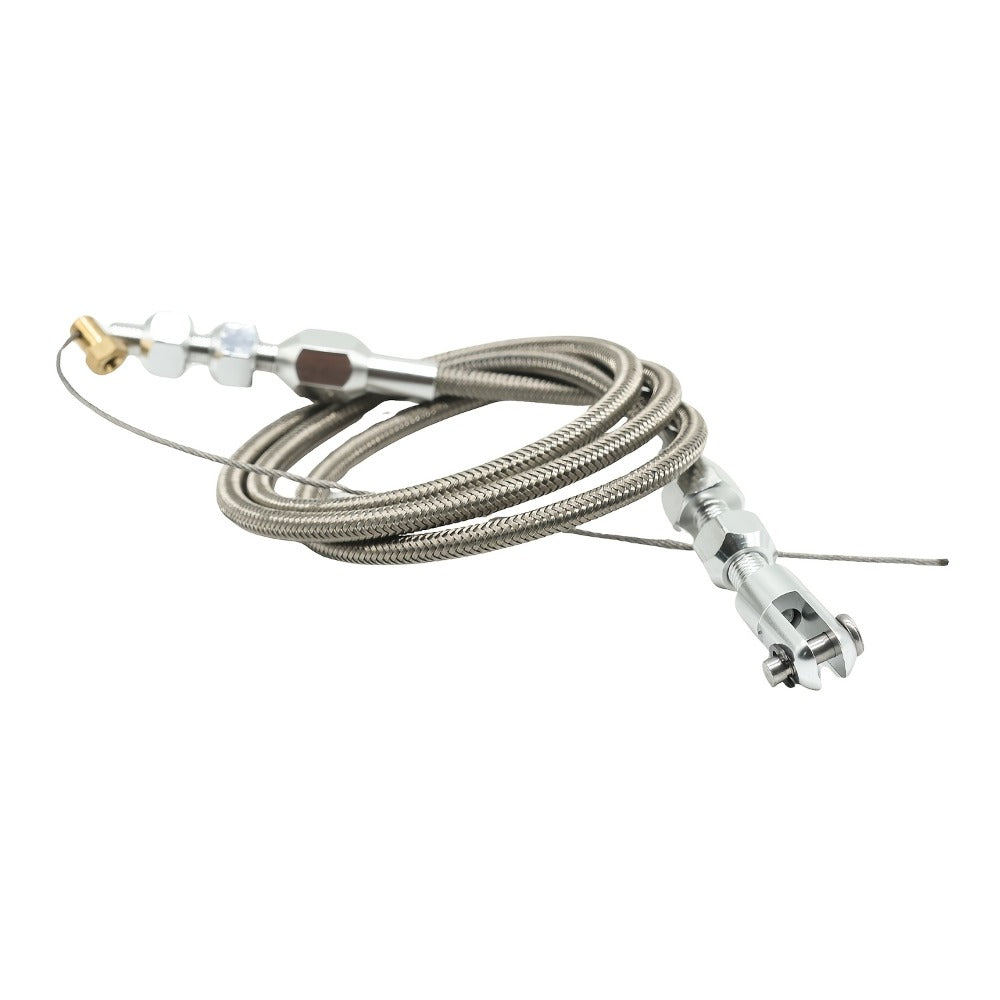 Throttle Cable Stainless Steel 24 Inch – Universal U-Cut-to-Fit Carburetor Throttle Cable for Ford Mustang 302 5.0L
