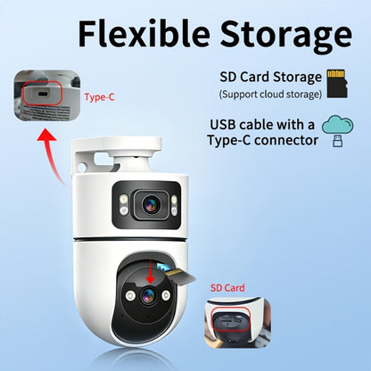 Security Camera 4K Dual-Lens Model with 2160P Video, Dual-Band WiFi, Color Night Vision and Tamper Detection