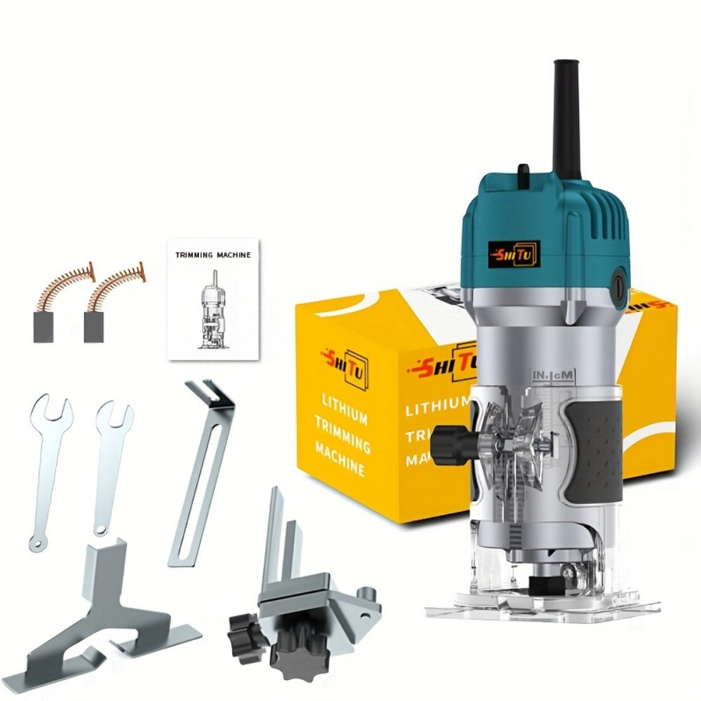 Power Tools Shi Tu Electric Wood Router and Edge Trimmer with Adjustable Speed and Accessory Bundle Options