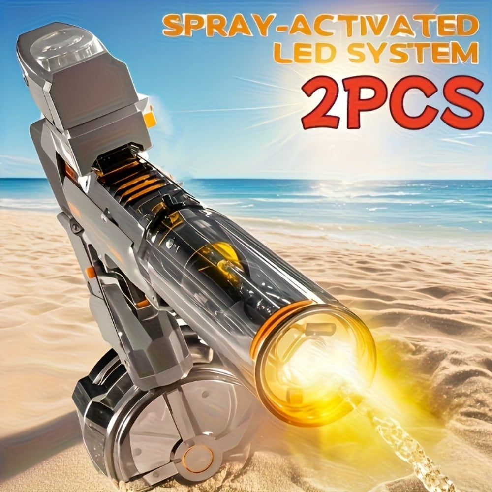 Two-Piece Electric Water Blaster Set with Lighted Sights, Rechargeable Batteries and Three Pairings