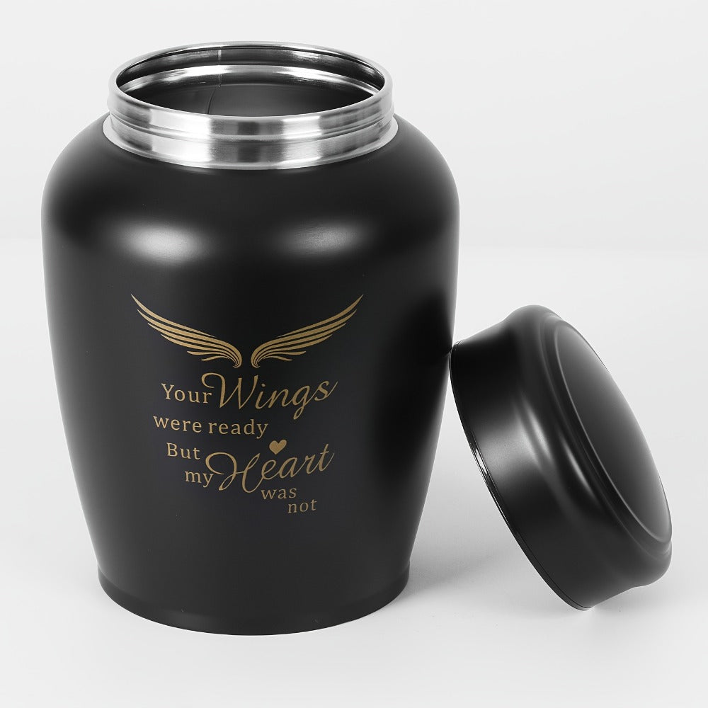 Cremation Urn for Human Ashes Large 8.5 Inch Stainless Steel Burial Urn for Adult Male Female