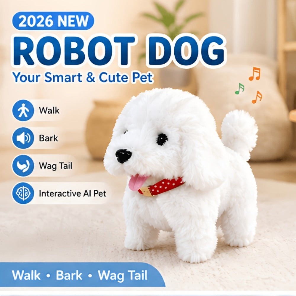 Robot Dog Toy for Kids Interactive Plush Puppy Walks Barks Wags Tail Smart with the Listed Color, Size or Set Options for Everyday Use