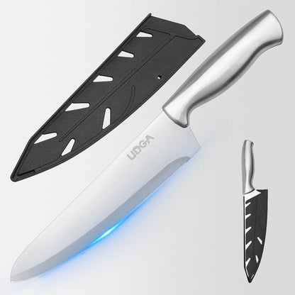 Stainless Steel Kitchen Knife Set Chef Knife Damascus Black Knife Block for Home Cooking, Dining and Outdoor Meals