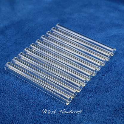 Borosilicate Glass Straws 10pcs Reusable Clear 12mm Wide, Heat Resistant 150°C for Entryways, Bedrooms and Living Spaces