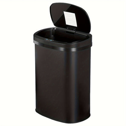 Motion Sensor Trash Can with 13-Gallon Label and Plastic or Steel Finish Options in Six Colors