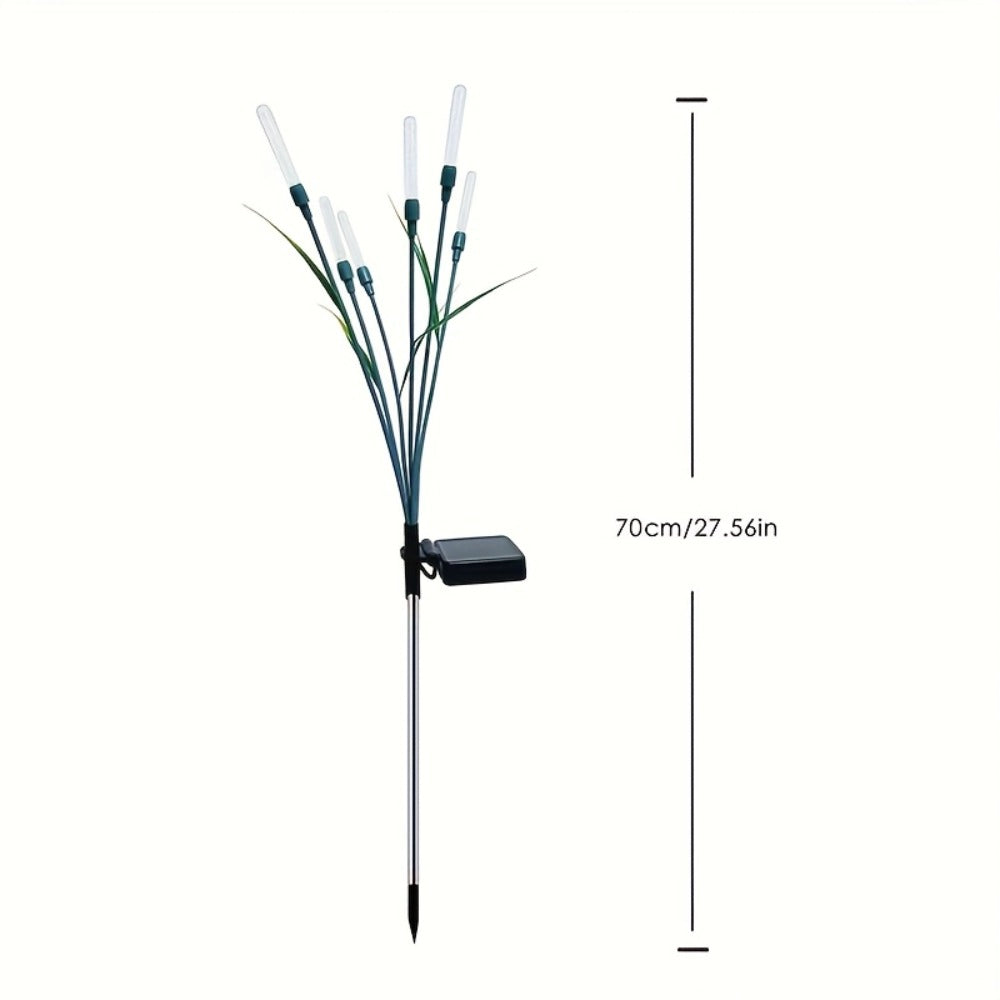 Solar Bubble Pathway Lights Outdoor 4 Pack, Acrylic Reed Stake Lights Dusk to Dawn, White Solar Powered LED for Garden