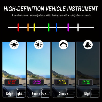 GPS HUD Speedometer Head Up Display – Digital Car Speed Meter Plug & Play, KMH MPH Switch, Multi-Color Display for All Vehicles
