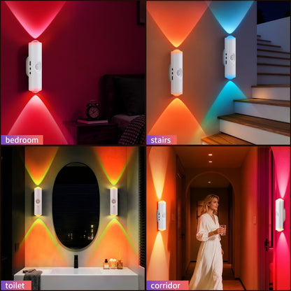 RGB Magnetic Night Light LED Ambient, Multi-Color Motion Sensor, No-Drill Magnetic Install, Long Battery Life for Living Room