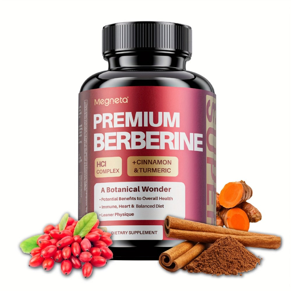 Berberine with Ceylon Cinnamon, Turmeric & Black Pepper, Premium Blood Sugar Support, Vascular Health & Digestive Wellness Capsules