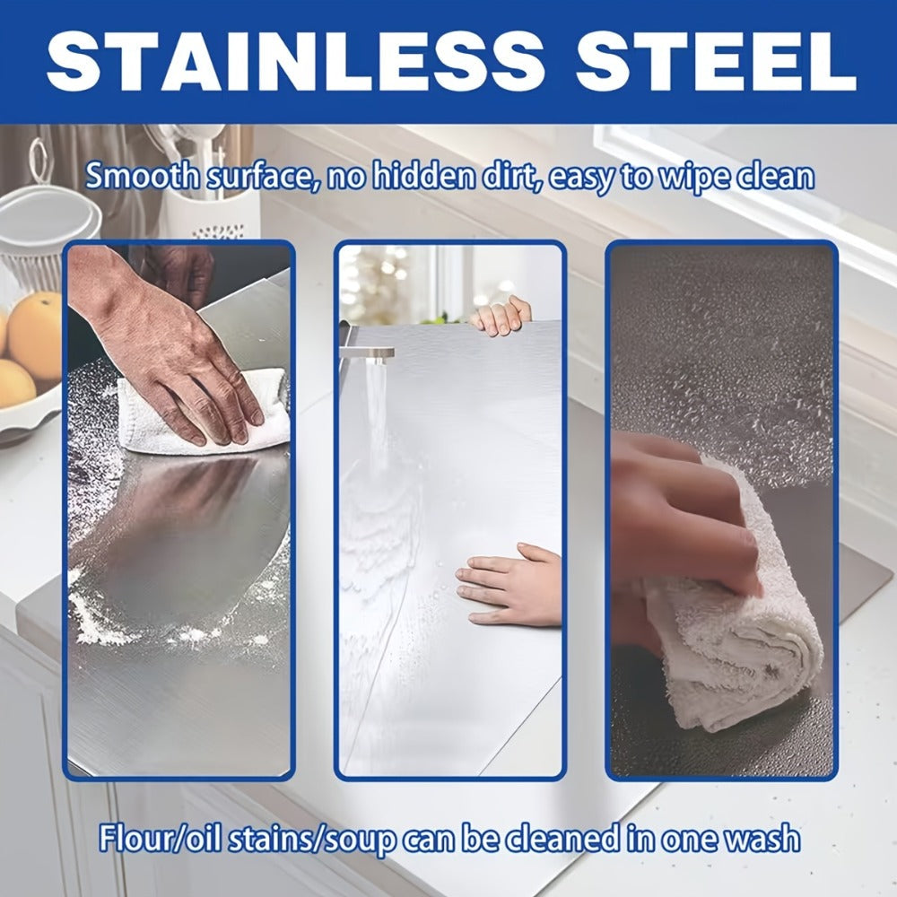 Cutting Boards for Kitchen, Stainless Steel Cutting Board Extra Large 27.5"×19.7" Double-Sided 304 Steel Board for Home & Commercial Kitchen