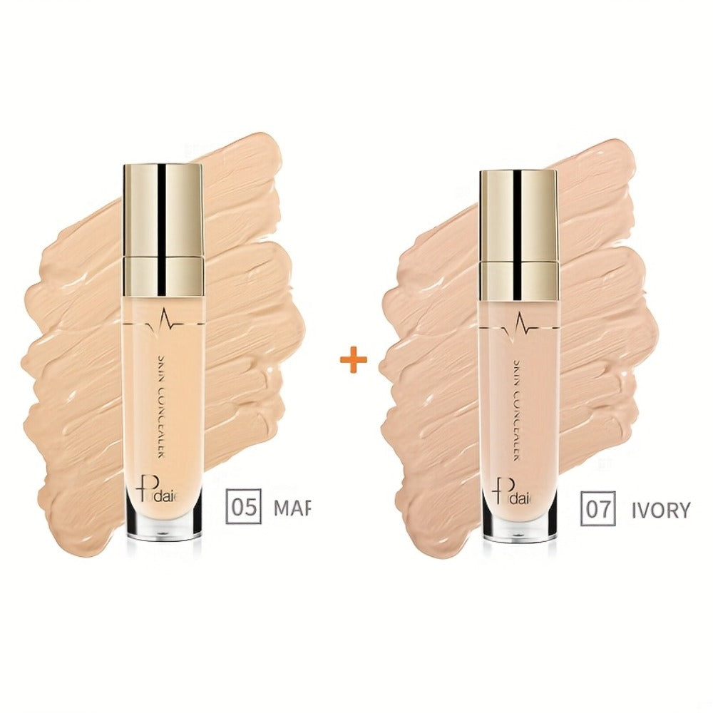 Under Eye Concealer 2PCS Set – Dark Circles & Wrinkle Coverage Waterproof Long-Lasting Liquid Concealer Stick with Plant Squalane