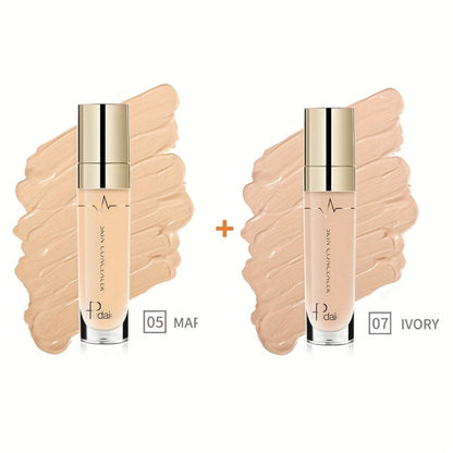 Under Eye Concealer 2PCS Set – Dark Circles & Wrinkle Coverage Waterproof Long-Lasting Liquid Concealer Stick with Plant Squalane