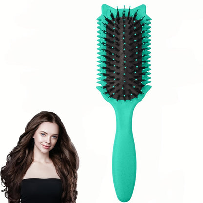Detangling Brush for Curly Wavy Coily Hair 1 or 2 Pcs – Flexible Bristles Reduce Breakage & Frizz, Gentle Scalp Massage
